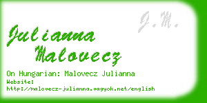 julianna malovecz business card